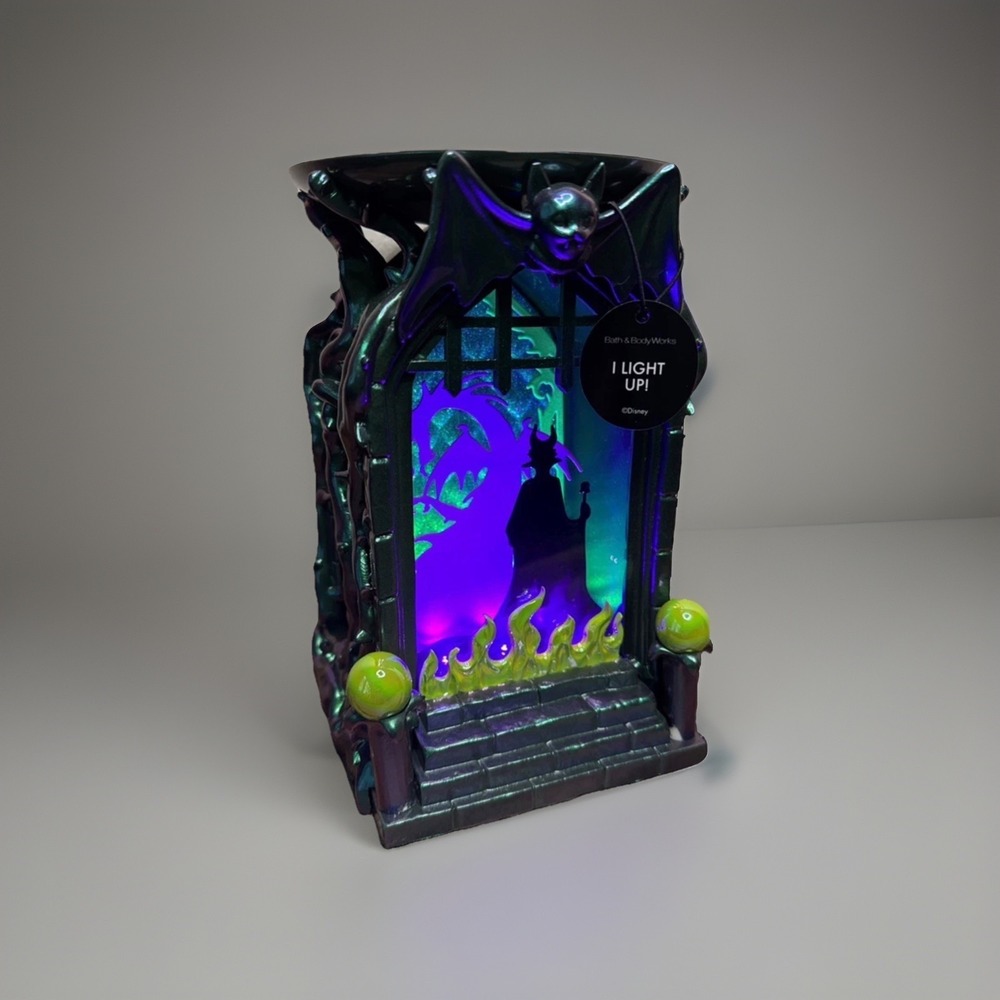 Bath & Body Works MALEFICENT Shadowbox Candle Holder Disney Villains Limited Ed